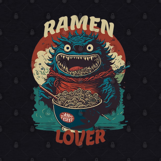 Ramen lover Japanese style monster by arrowdesigns19